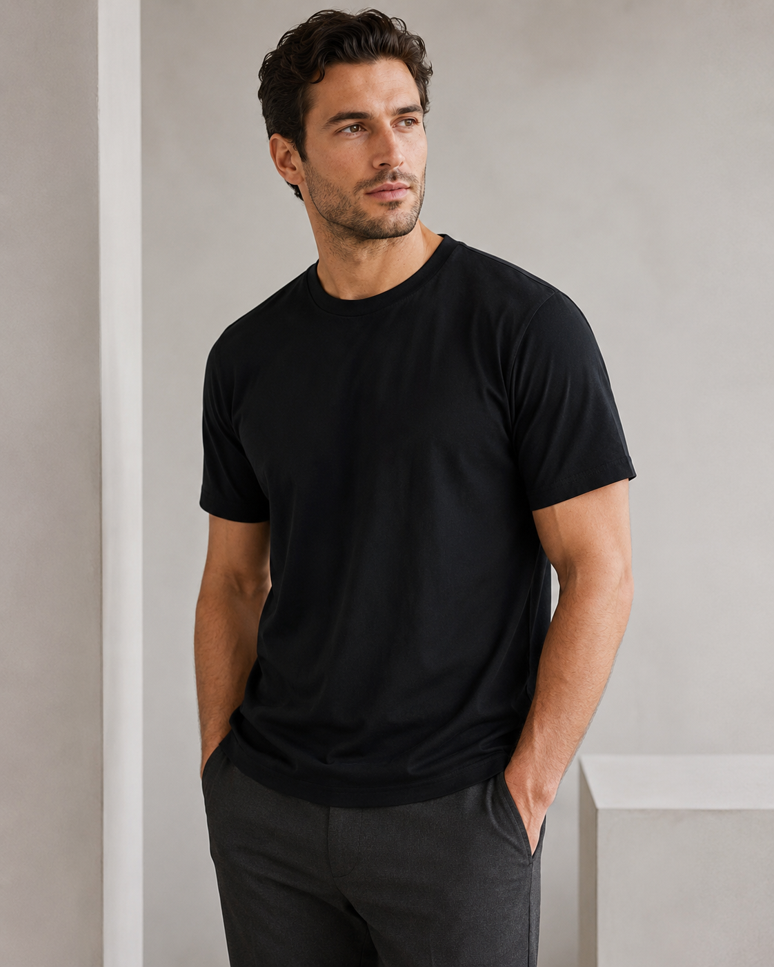 T-Shirt Erkek Siyah - Hellest ürün fotoğrafı