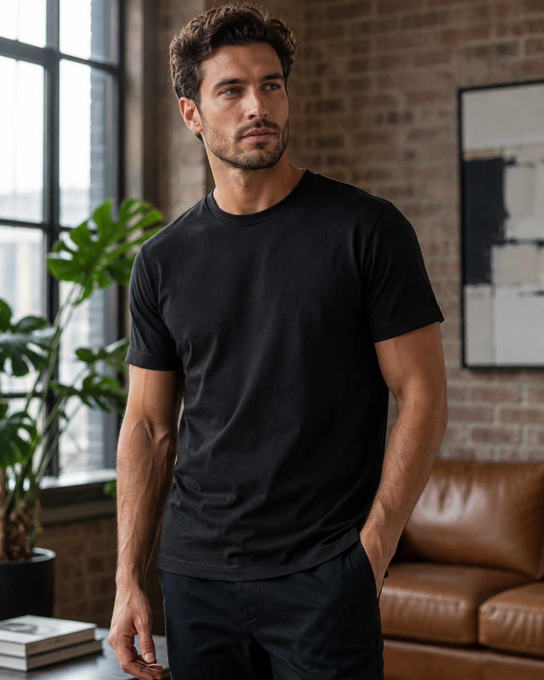T-Shirt Erkek Siyah - Hellest ürün fotoğrafı