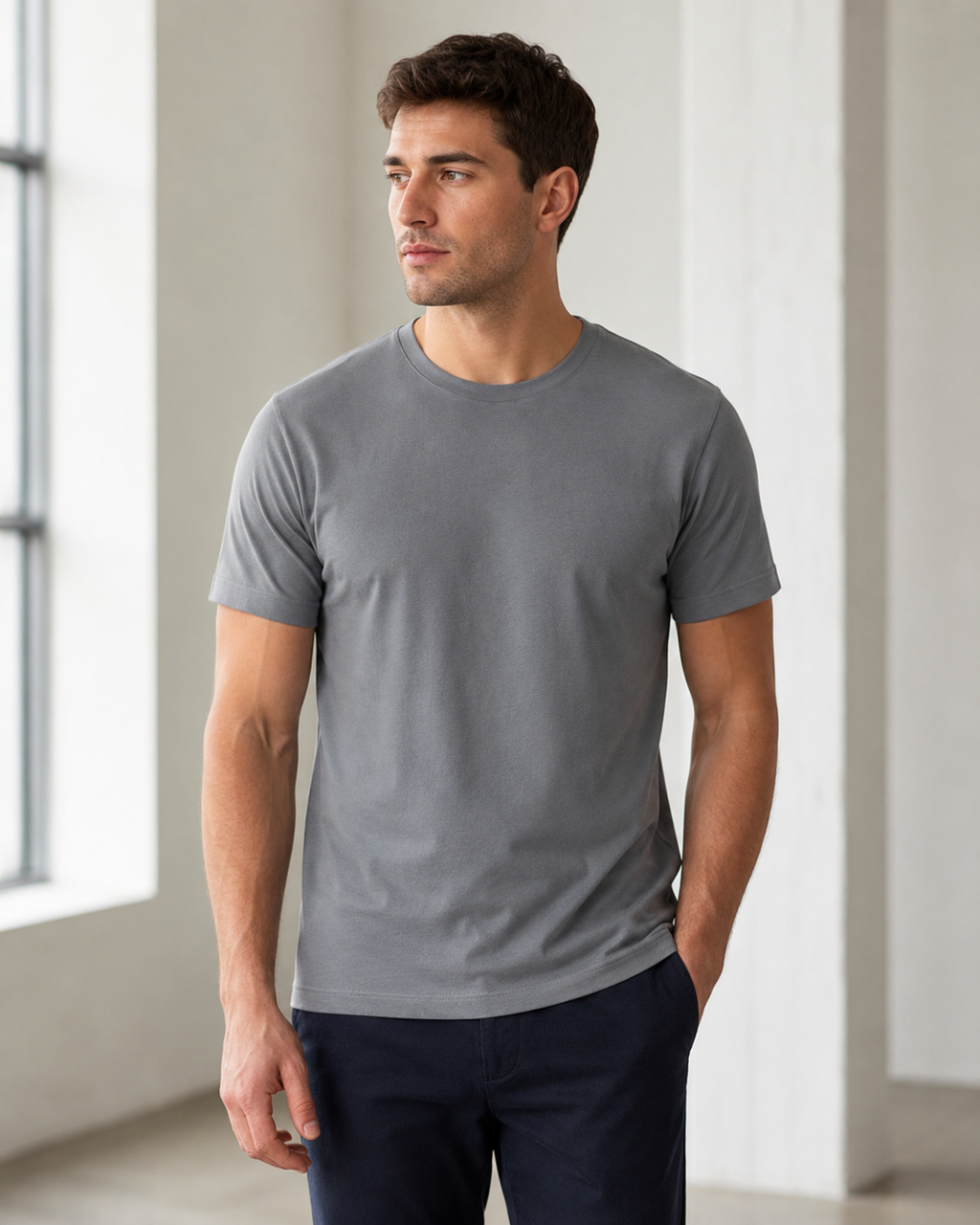 T-Shirt Erkek Gri - Hellest ürün fotoğrafı