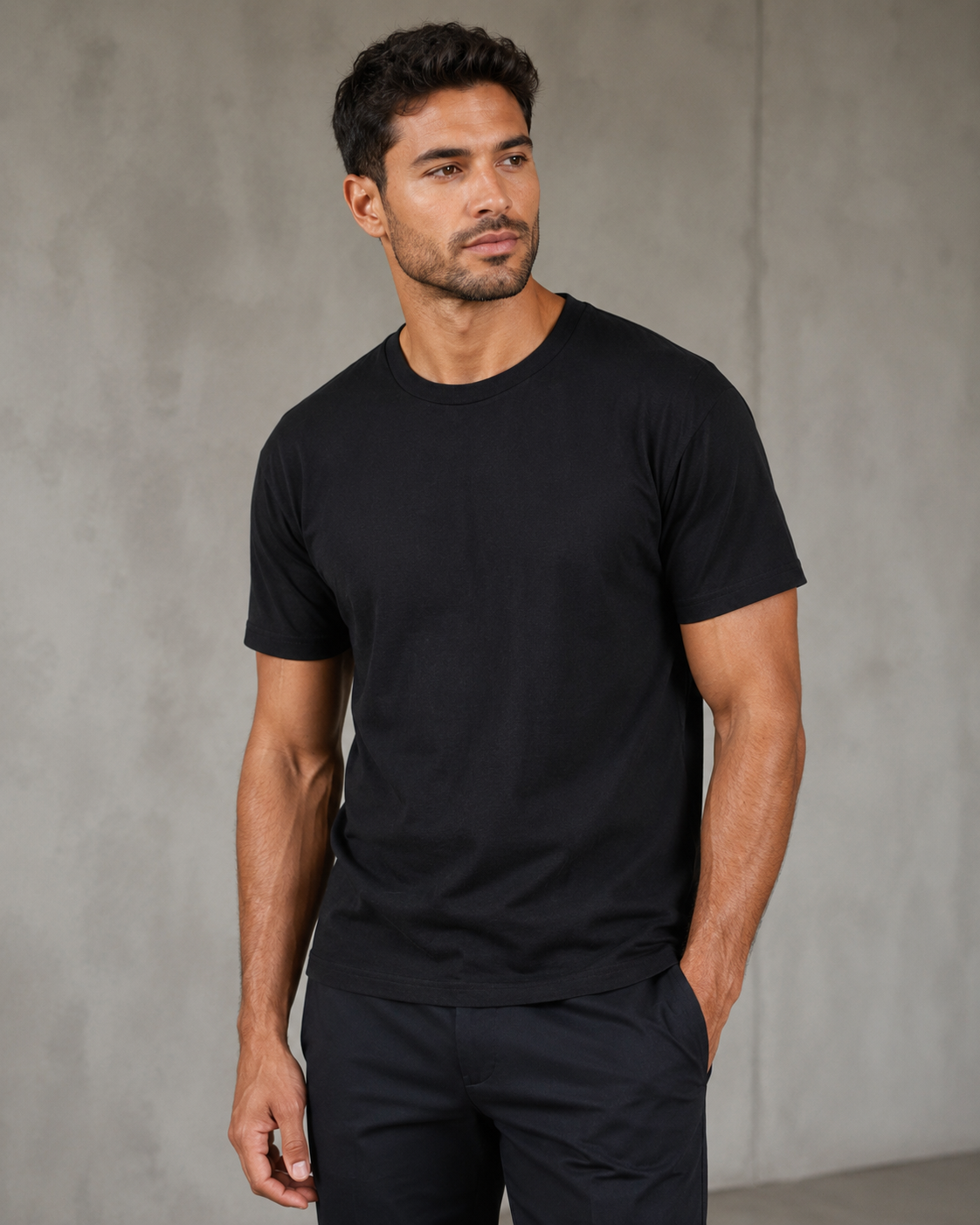 T-Shirt Erkek Siyah - Hellest ürün fotoğrafı