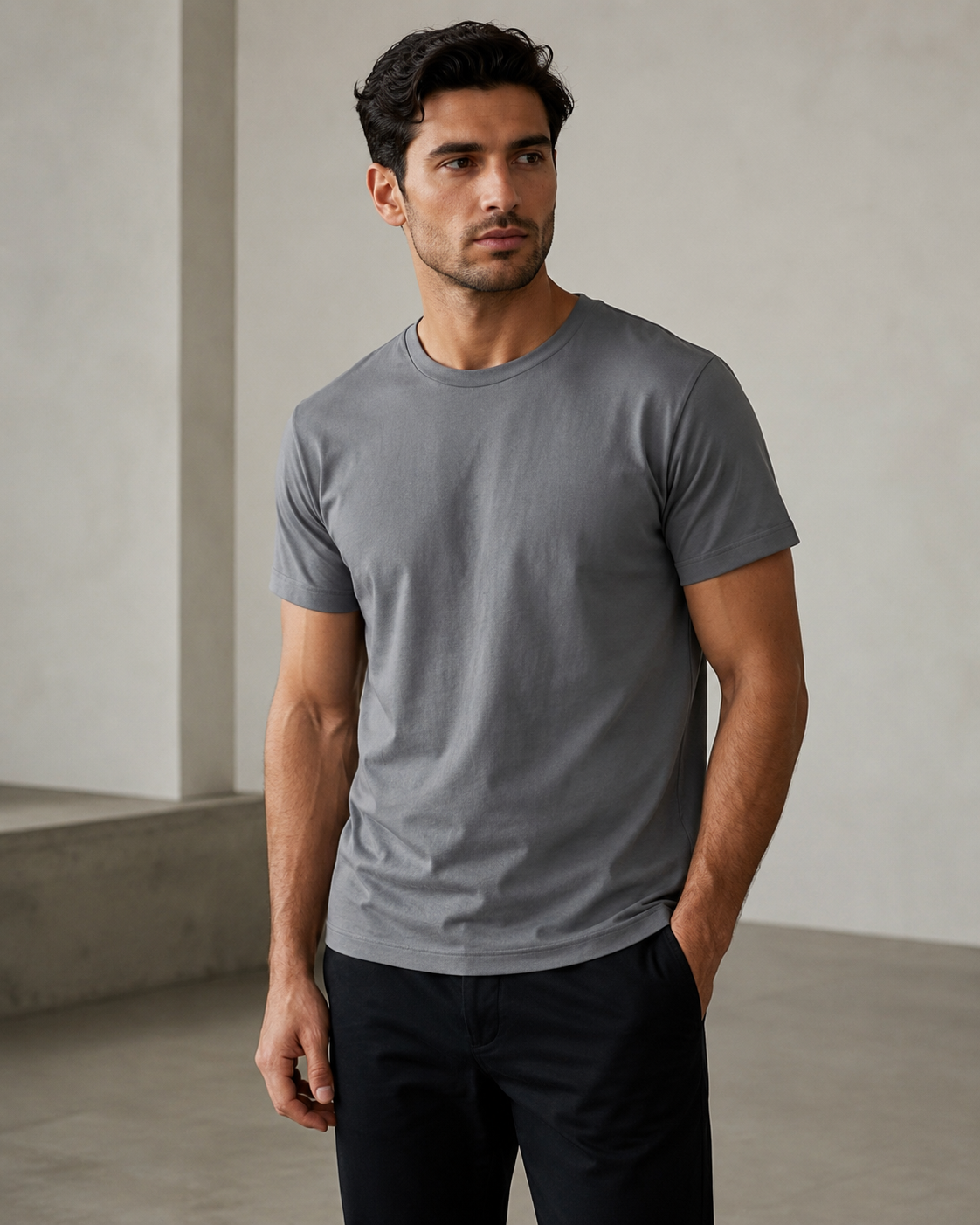 T-Shirt Erkek Gri - Hellest ürün fotoğrafı