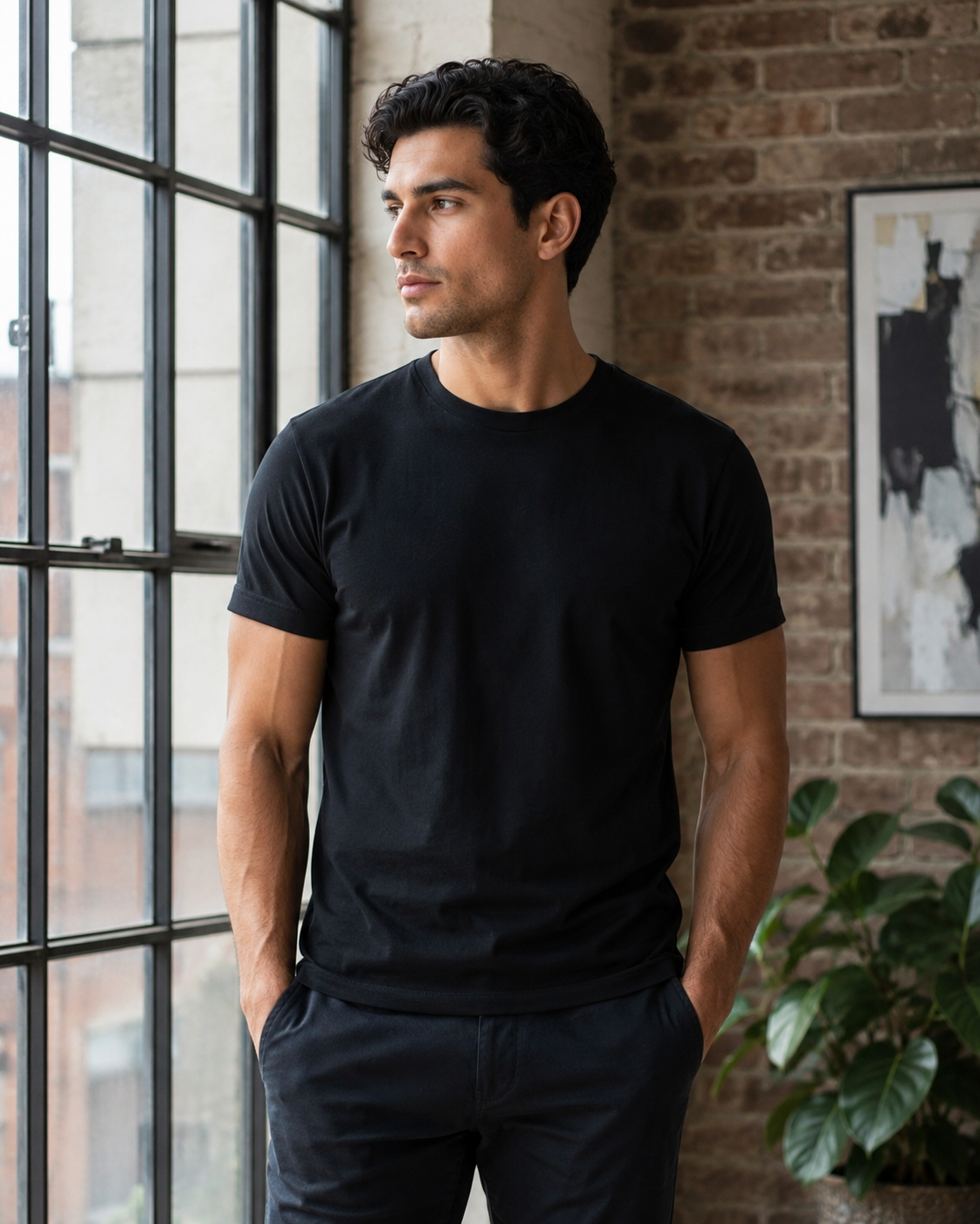 T-Shirt Erkek Siyah - Hellest ürün fotoğrafı
